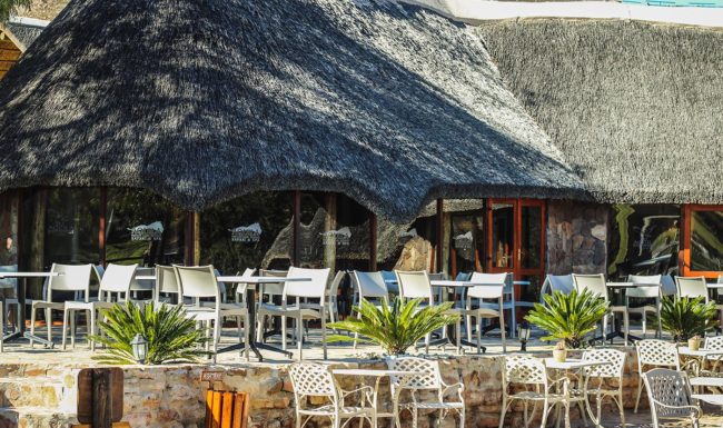 Outside view of restaurant area at Aquila Game Reserve